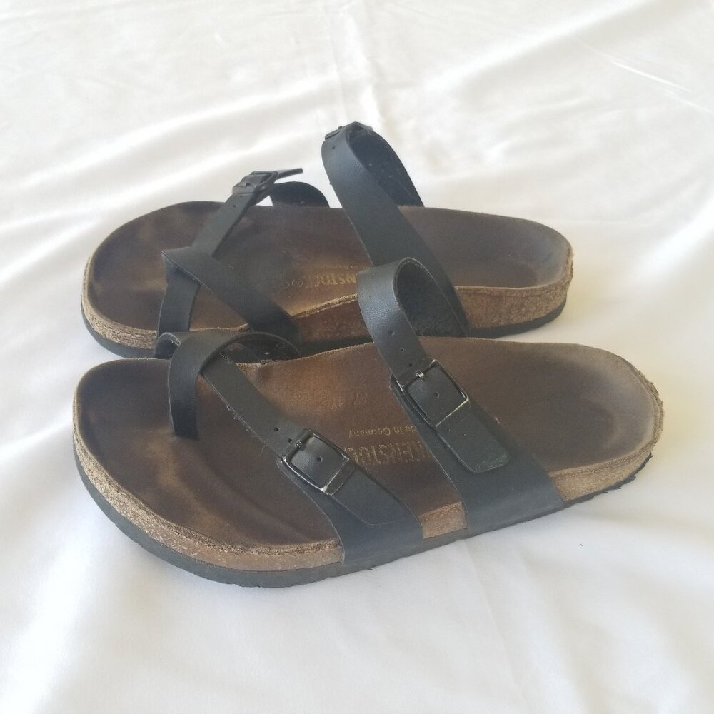 BIRKENSTOCK Women's Mayari Sandal,Black Birko-flor,38 EU/7-7.5 M US